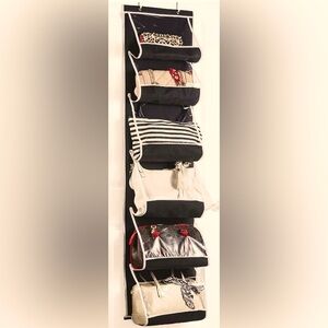 Hanging Black and plastic Purse Organizer